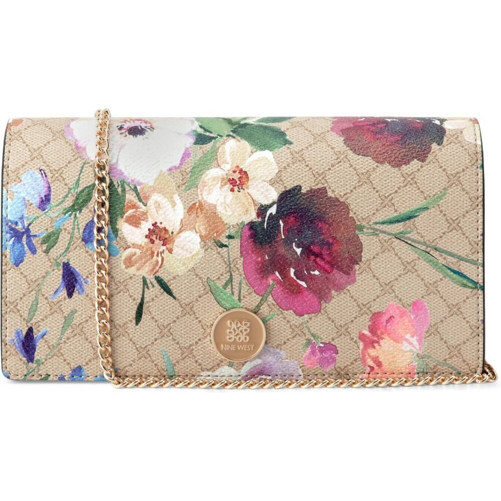 Women's Crossbody Phone Chain Bag Cotton Blend Interior Magnetic Closure